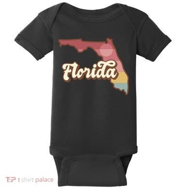 Retro Florida Sunset Baby Bodysuit