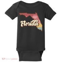 Retro Florida Sunset Baby Bodysuit thumb 0