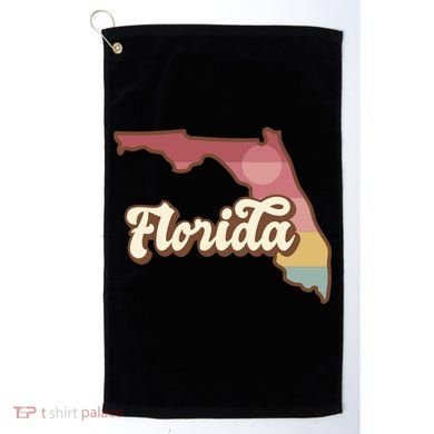Retro Florida Sunset Golf Towel