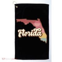 Retro Florida Sunset Golf Towel thumb 0