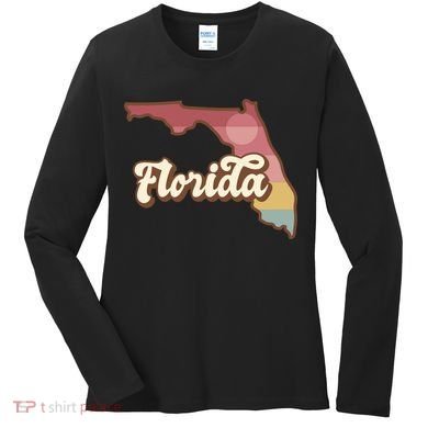 Retro Florida Sunset Women's Long Sleeve Shirt