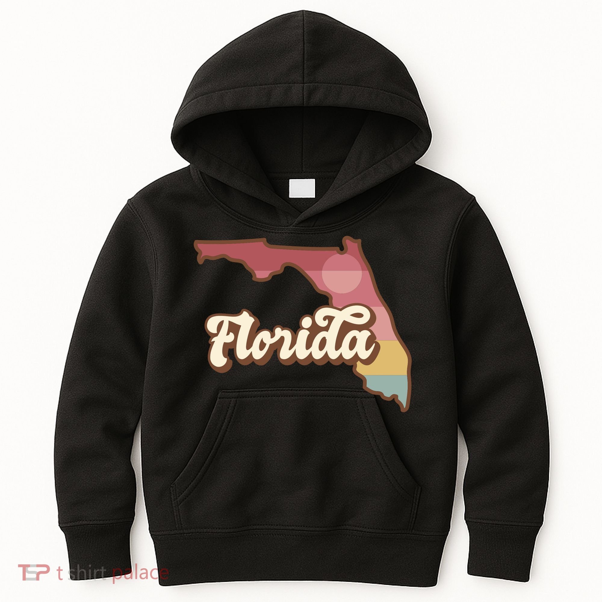 Retro Florida Sunset Kids Hoodie
