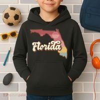 Retro Florida Sunset Kids Hoodie thumb 2