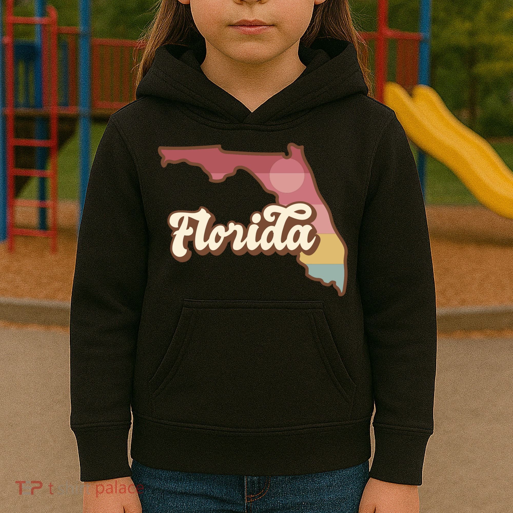 Retro Florida Sunset Kids Hoodie