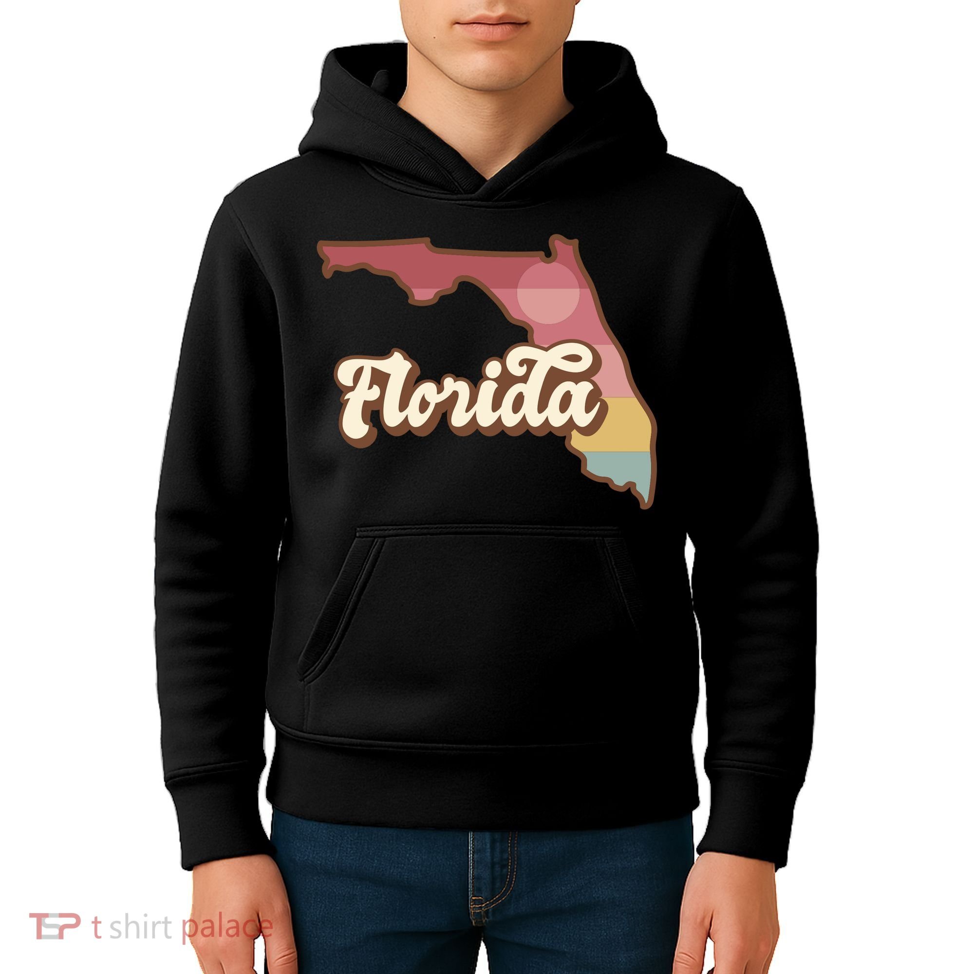 Retro Florida Sunset Kids Hoodie