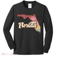 Retro Florida Sunset Kids Long Sleeve Shirt thumb 0