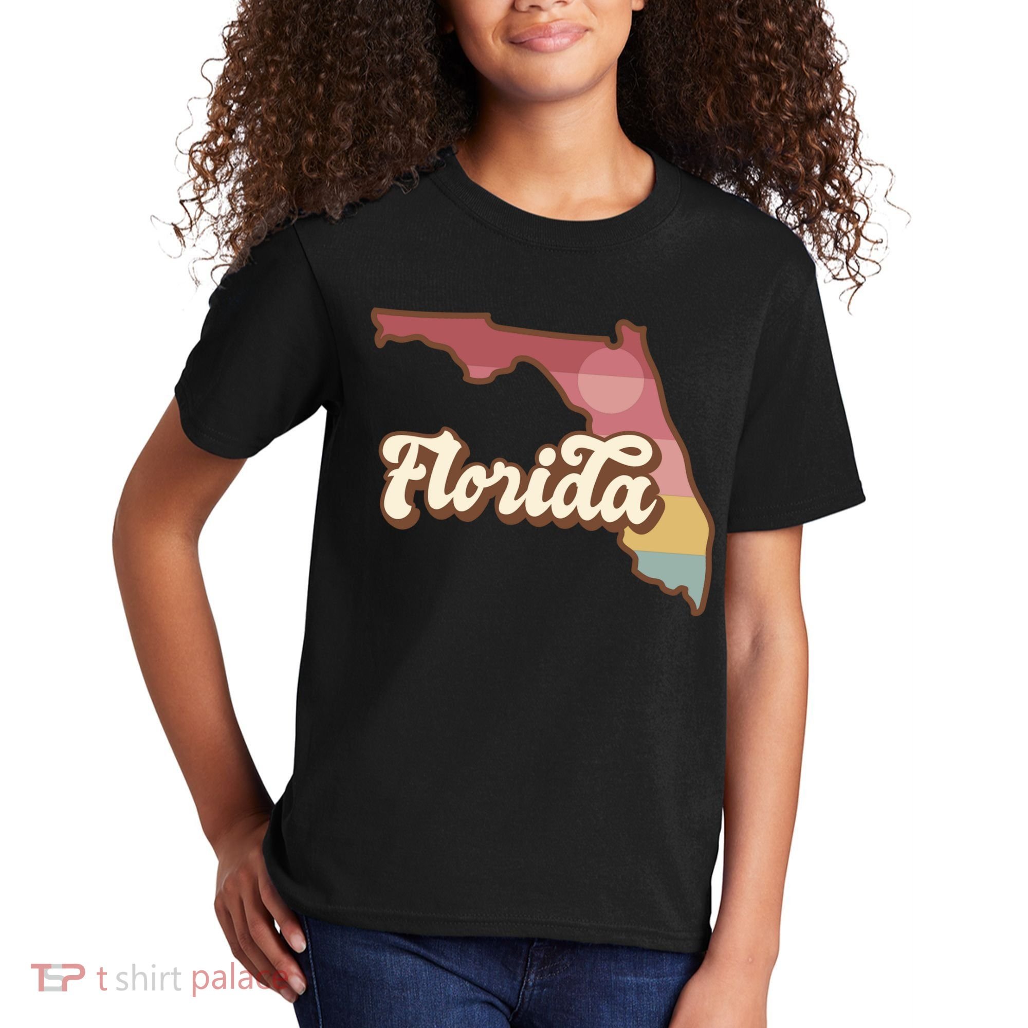 Retro Florida Sunset Kids T-Shirt
