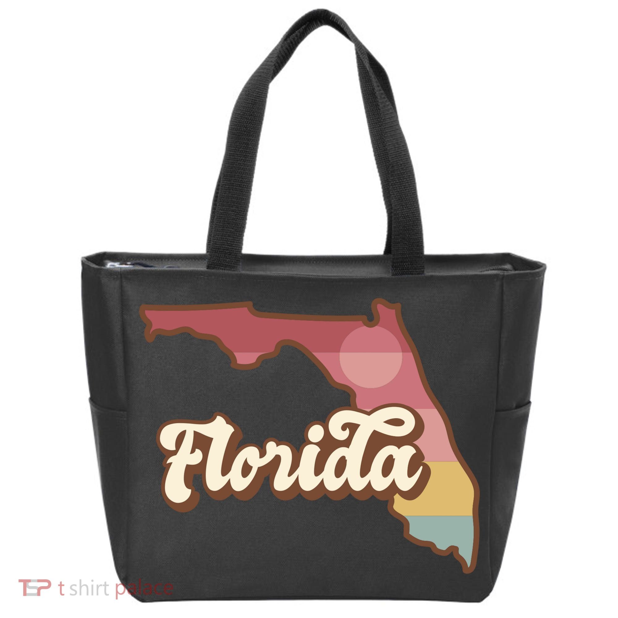 Retro Florida Sunset Tote Bag