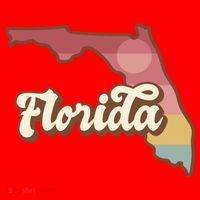 Retro Florida Sunset Santa Hat thumb 1