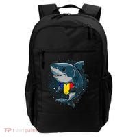Romania Flag Shark Romanian Roots Heart Romanian Pride Backpack thumb 0