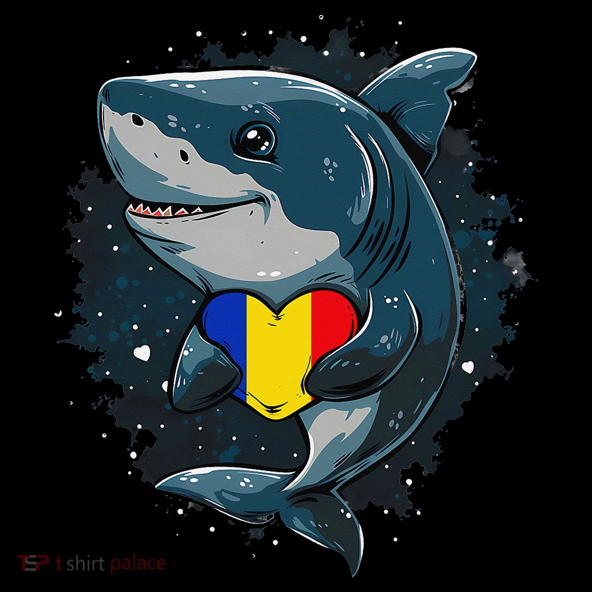 Romania Flag Shark Romanian Roots Heart Romanian Pride Coffee Mug