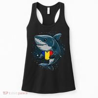 Romania Flag Shark Romanian Roots Heart Romanian Pride Women's Tank Top thumb 0