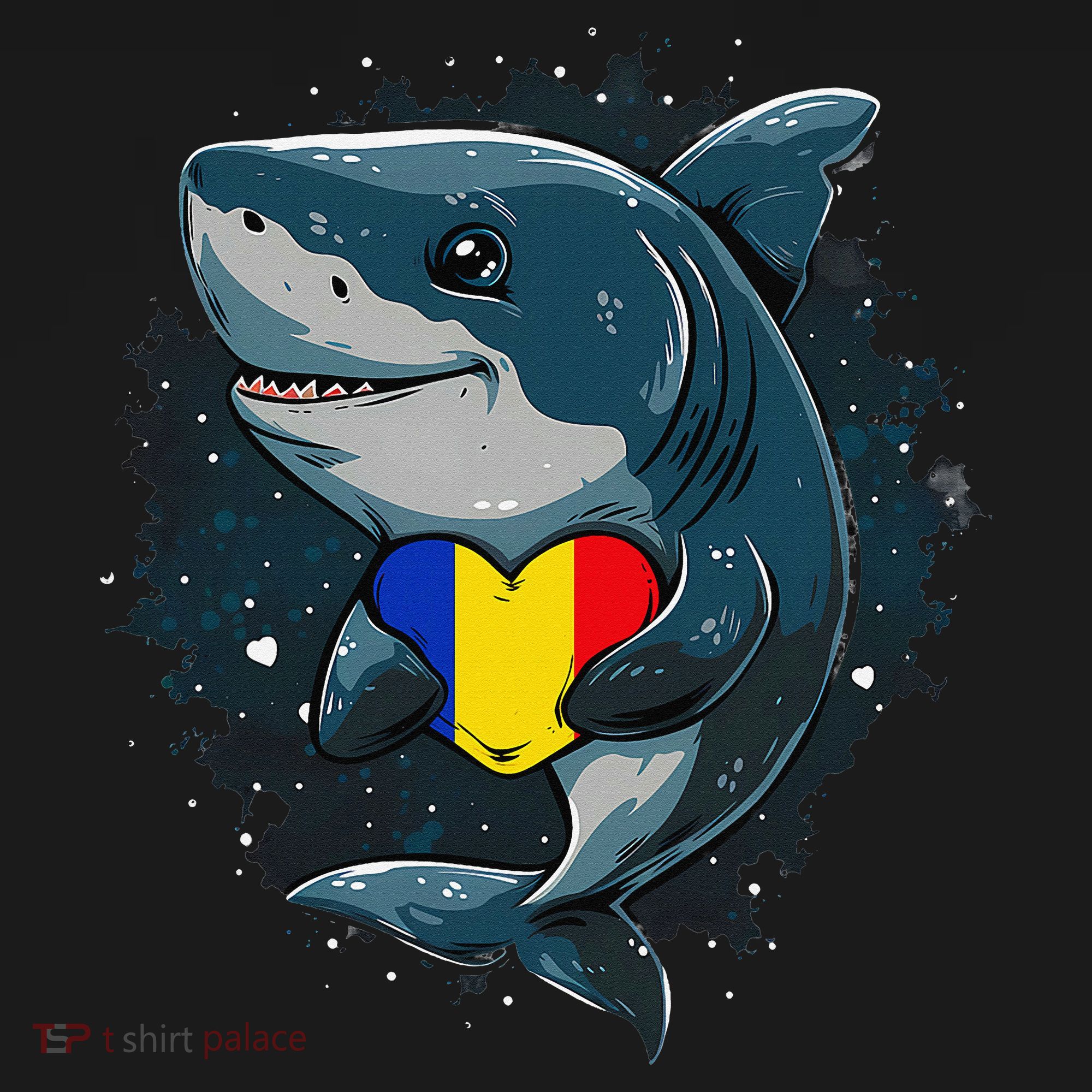 Romania Flag Shark Romanian Roots Heart Romanian Pride Toddler Hoodie