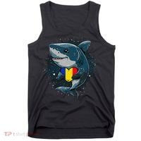 Romania Flag Shark Romanian Roots Heart Romanian Pride Tank Top thumb 0