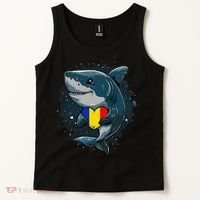 Romania Flag Shark Romanian Roots Heart Romanian Pride Tank Top thumb 2