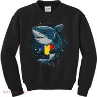 Romania Flag Shark Romanian Roots Heart Romanian Pride Kids Sweatshirt thumb 0