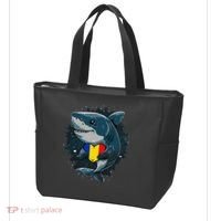 Romania Flag Shark Romanian Roots Heart Romanian Pride Tote Bag thumb 3