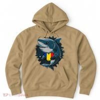 Romania Flag Shark Romanian Roots Heart Romanian Pride Hoodie thumb 0