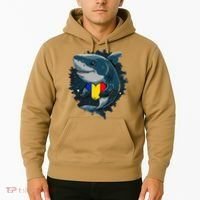 Romania Flag Shark Romanian Roots Heart Romanian Pride Hoodie thumb 2