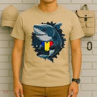 Romania Flag Shark Romanian Roots Heart Romanian Pride T-Shirt thumb 6