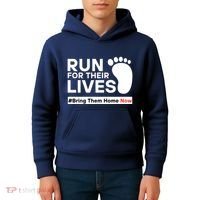 Run For Their Lives Bring Them Home Now Kids Hoodie thumb 4