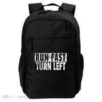 Run Fast Turn Left Funny Track Racing Joke Backpack thumb 0