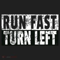 Run Fast Turn Left Funny Track Racing Joke Beanie thumb 2