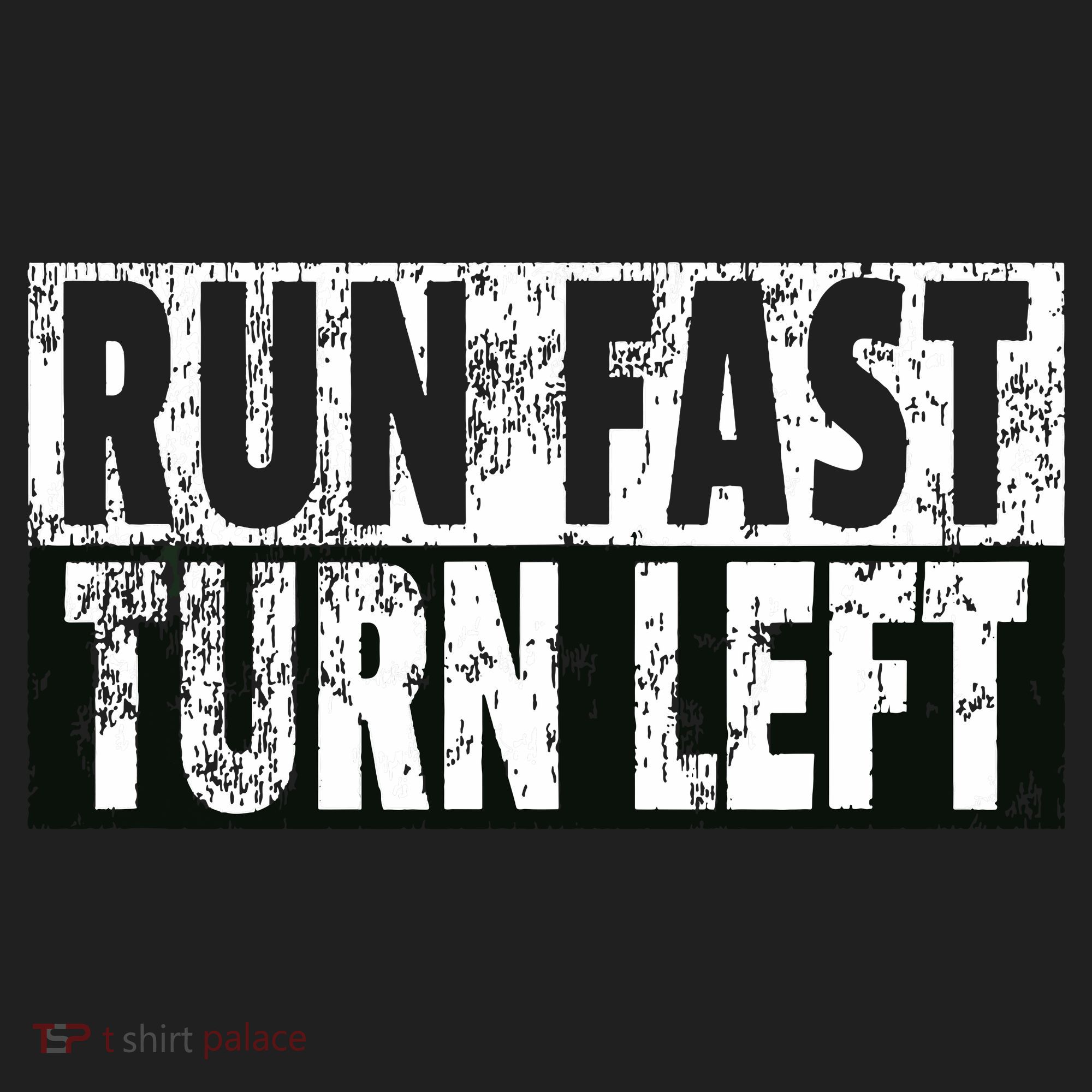 Run Fast Turn Left Funny Track Racing Joke Beanie