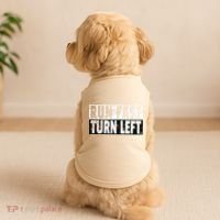Run Fast Turn Left Funny Track Racing Joke Doggie Tank thumb 2