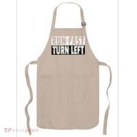 Run Fast Turn Left Funny Track Racing Joke Apron thumb 0