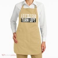 Run Fast Turn Left Funny Track Racing Joke Apron thumb 2