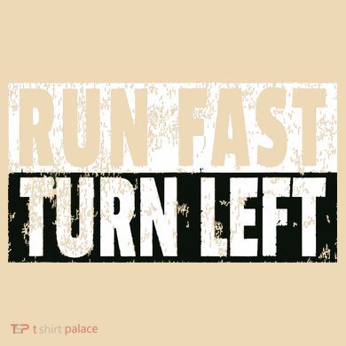 Run Fast Turn Left Funny Track Racing Joke Drawstring Bag