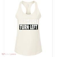 Run Fast Turn Left Funny Track Racing Joke Women's Tank Top thumb 0