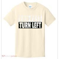 Run Fast Turn Left Funny Track Racing Joke Kids T-Shirt thumb 0