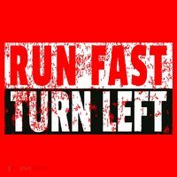 Run Fast Turn Left Funny Track Racing Joke Santa Hat thumb 1