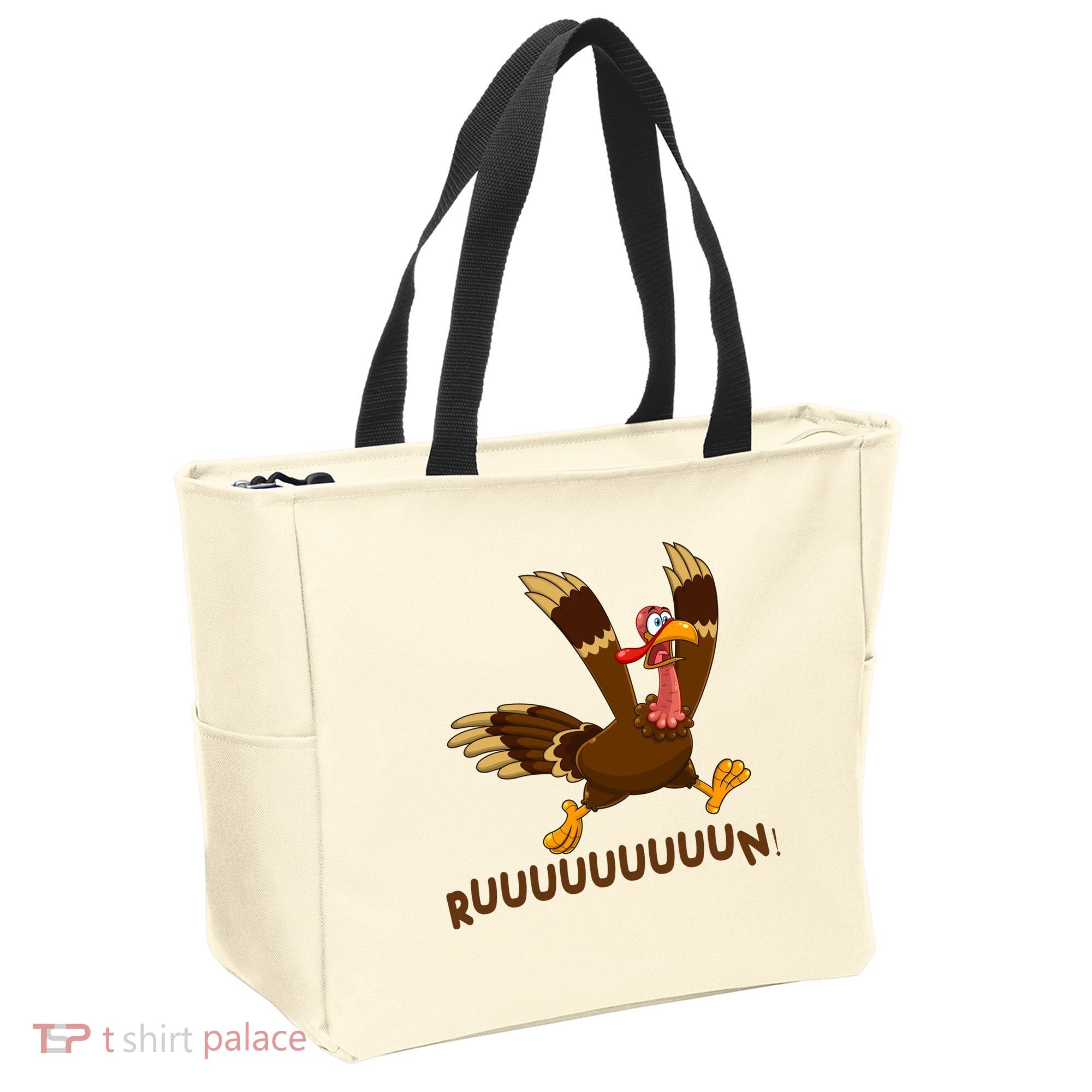 Run Funny Thanksgiving Turkey Tote Bag