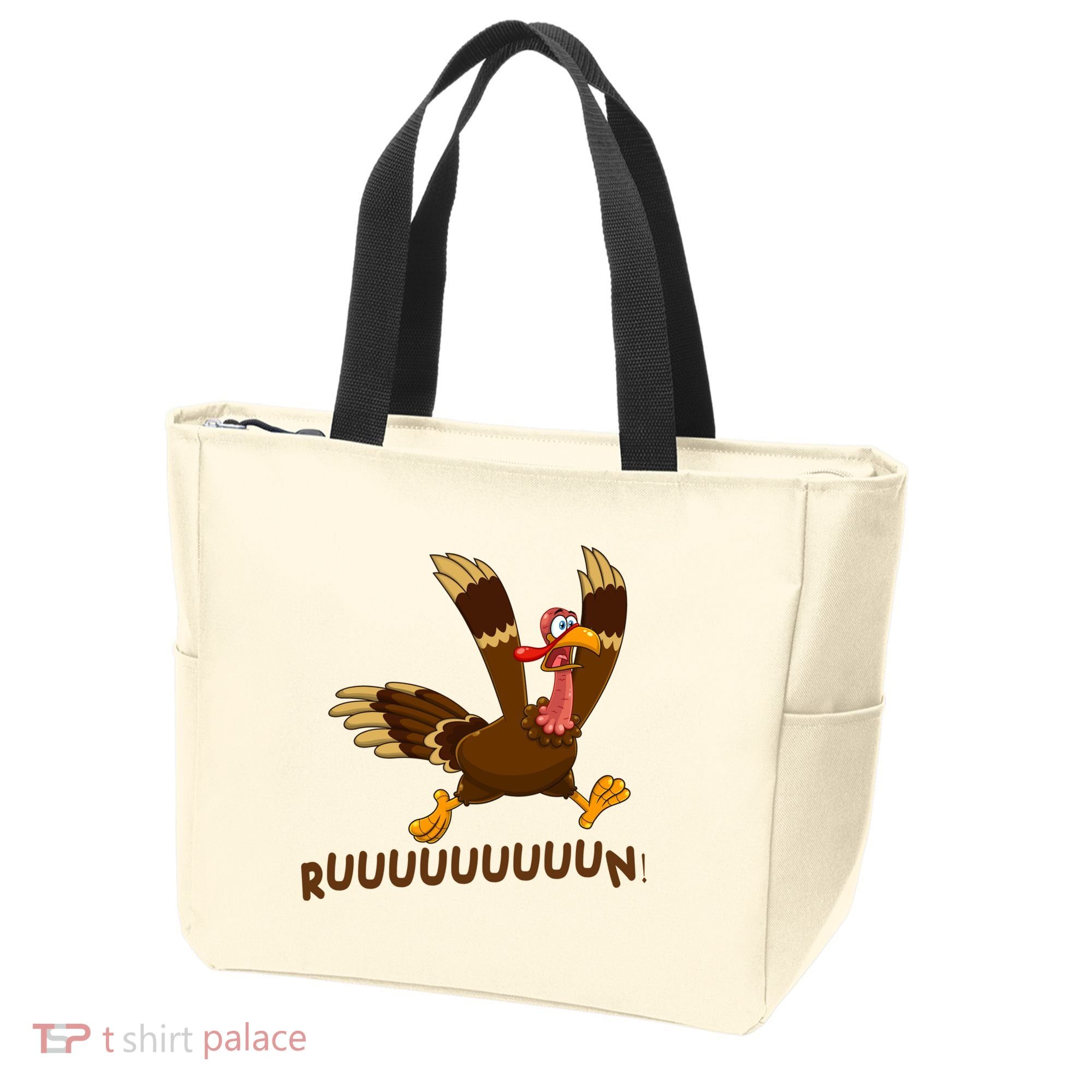 Run Funny Thanksgiving Turkey Tote Bag