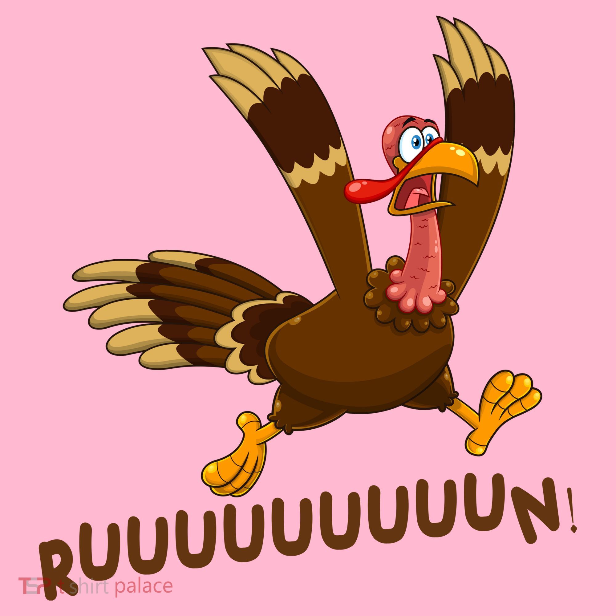Run Funny Thanksgiving Turkey Coaster