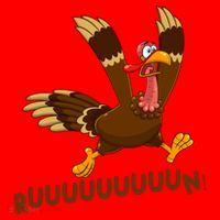 Run Funny Thanksgiving Turkey Santa Hat thumb 1