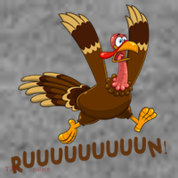 Run Funny Thanksgiving Turkey Toddler Hoodie thumb 2