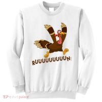 Run Funny Thanksgiving Turkey Sweatshirt thumb 0