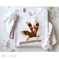 Run Funny Thanksgiving Turkey Sweatshirt thumb 2