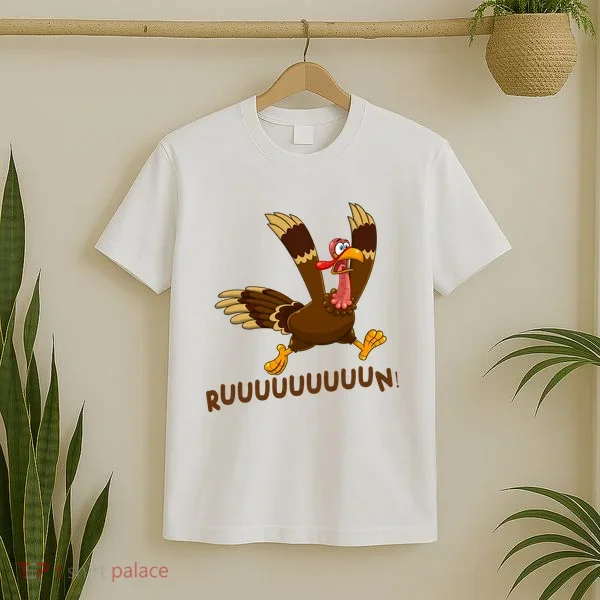 Run Funny Thanksgiving Turkey T-Shirt