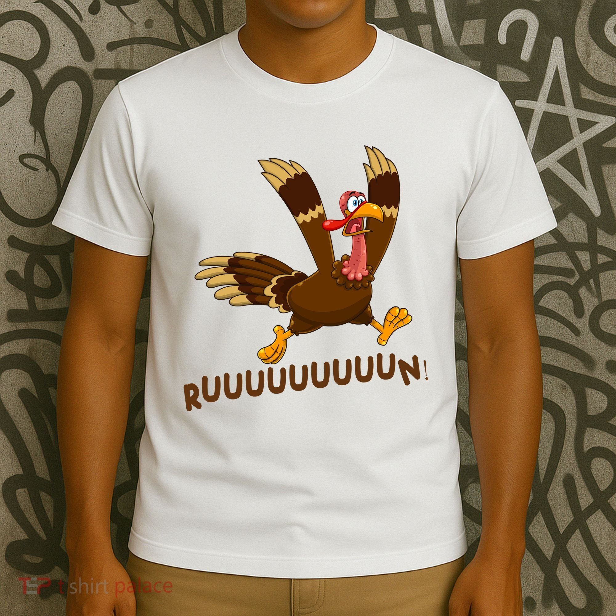 Run Funny Thanksgiving Turkey T-Shirt