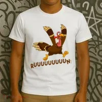 Run Funny Thanksgiving Turkey T-Shirt thumb 3