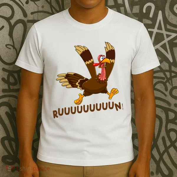 Run Funny Thanksgiving Turkey T-Shirt