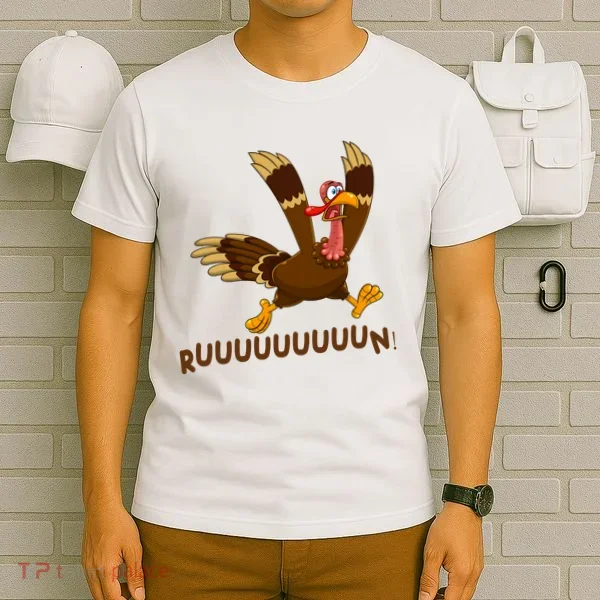 Run Funny Thanksgiving Turkey T-Shirt