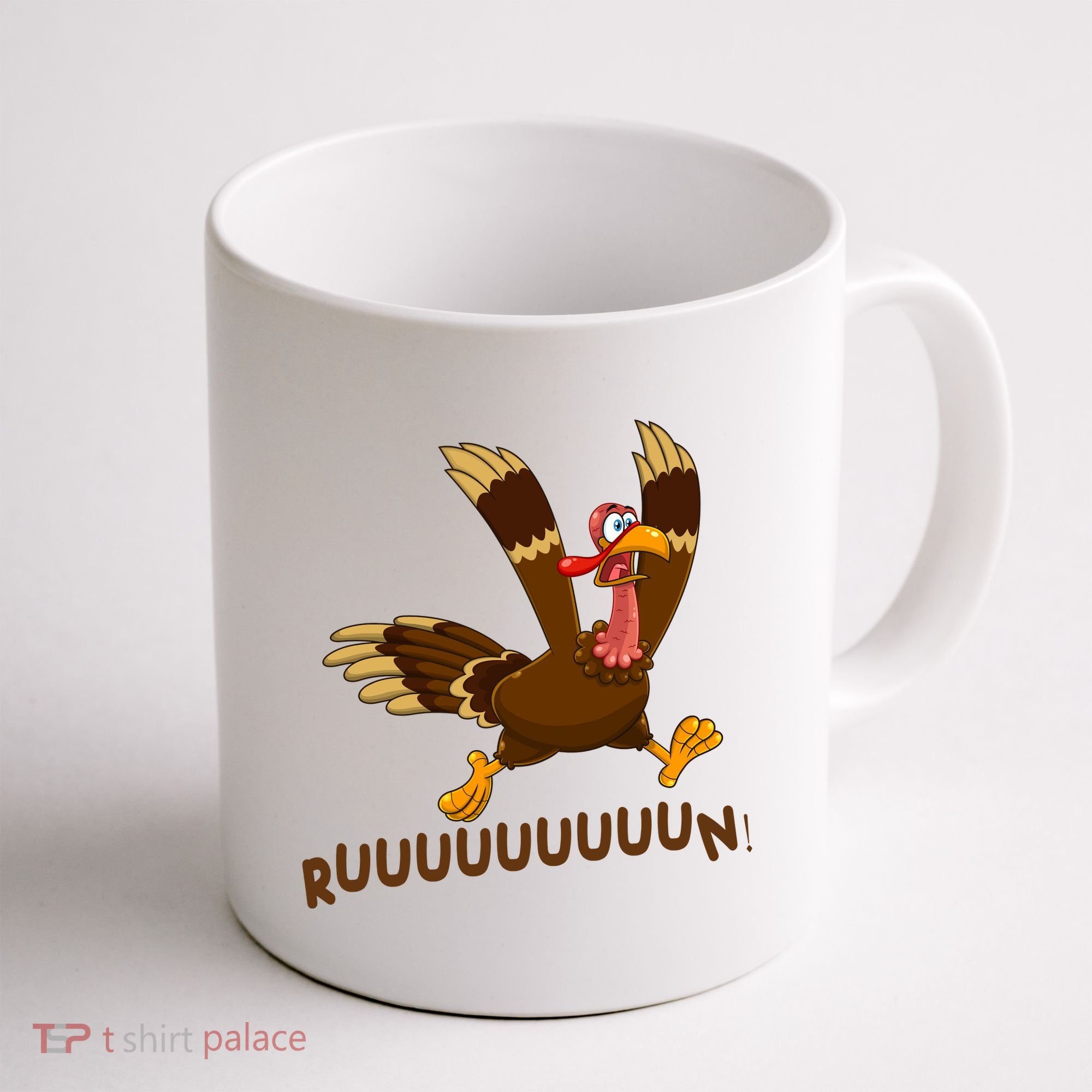 Run Funny Thanksgiving Turkey Coffee Mug