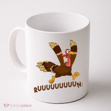 Run Funny Thanksgiving Turkey Coffee Mug