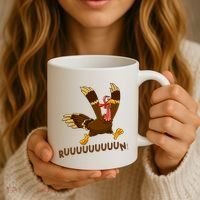 Run Funny Thanksgiving Turkey Coffee Mug thumb 3